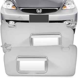 Quebra Sol Fit 2003 04 05 06 07 2008 Honda Cinza Com Espelho