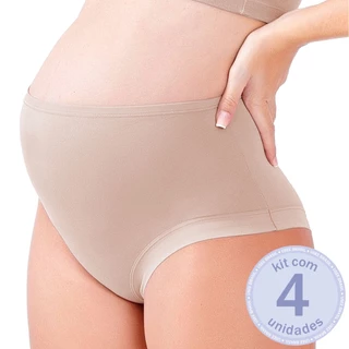 Kit 4 Calcinhas Gravidez Gestante Modal Conforto Macio Love Secret