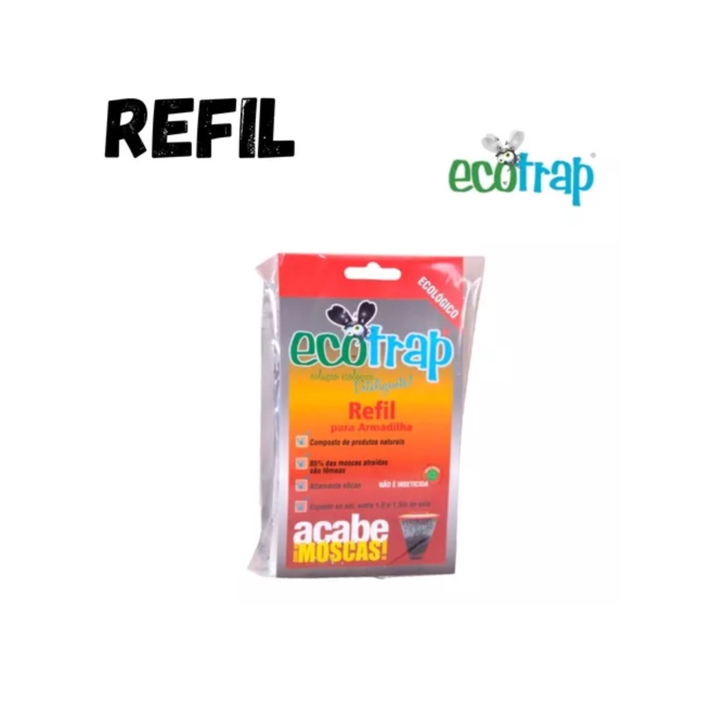 REFIL PARA ARMADILHA ECOTRAP - ACABE COM AS MOSCAS | Shopee Brasil