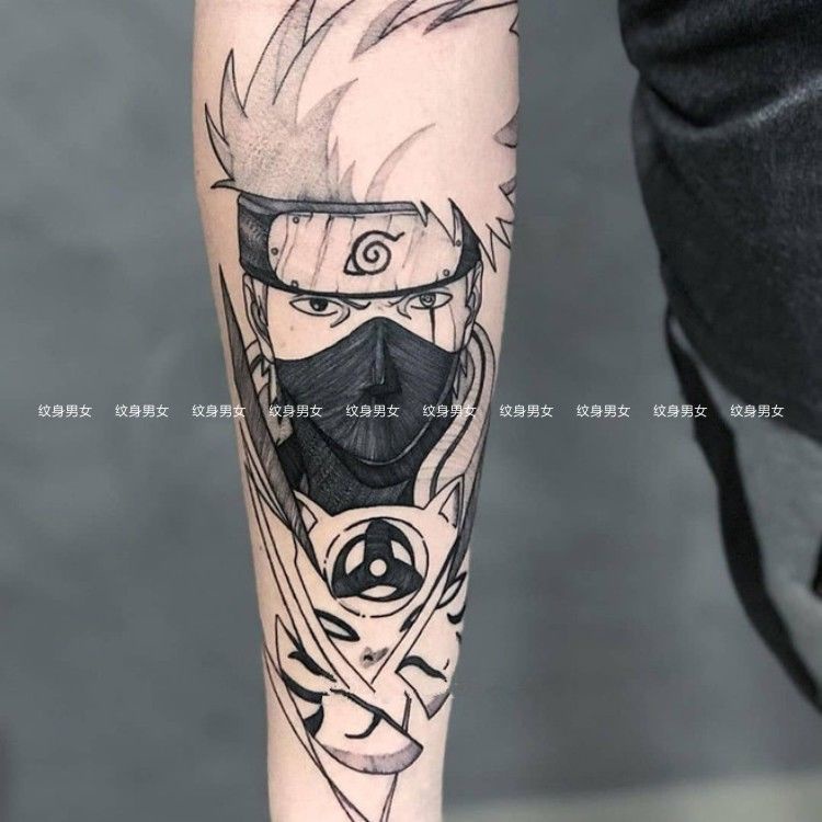 Kit Tatuagem Tattoo Fake Falsa Temporária Removível Naruto Sasuke