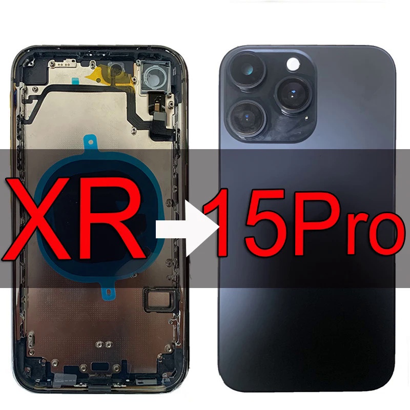 Montagem Completa Carcaça Plana De Titânio Diy Para iPhone XR Como