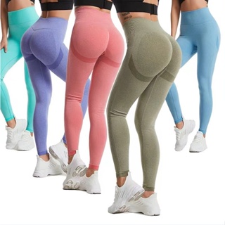 Mulheres esporte leggings cintura alta calças de yoga hip-lifting