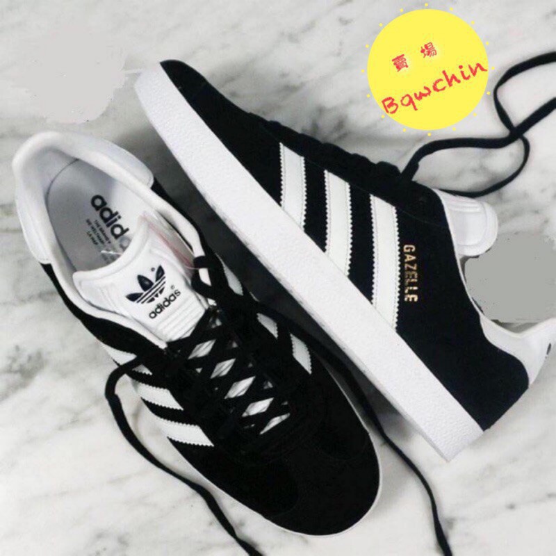 Adidas Gazelle Sapatilhas preto branco de alta qualidade Skate com desconto por tempo limitado para a vala de gerações Preparação para ações Mulheres Homens