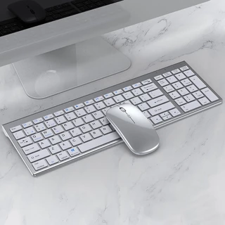jomaa Conjunto De Teclado E mouse Sem Fio Bluetooth Combinação De Três Modos Recarregável Para Vários Dispositivos Adequ