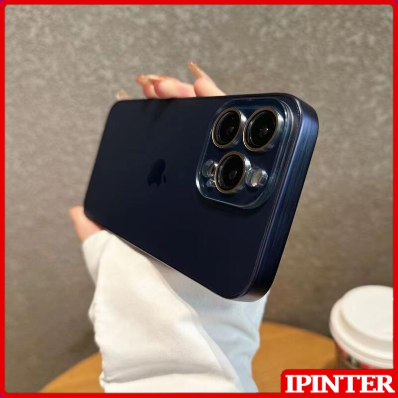 Nova Capa Protetora De Lente De Vidro Cristal De Titânio Para iPhone 15 14 13 12 11 Pro Max 14 15 Plus Acrílica Antiimpressão Digital Fosca AG Galvanizada