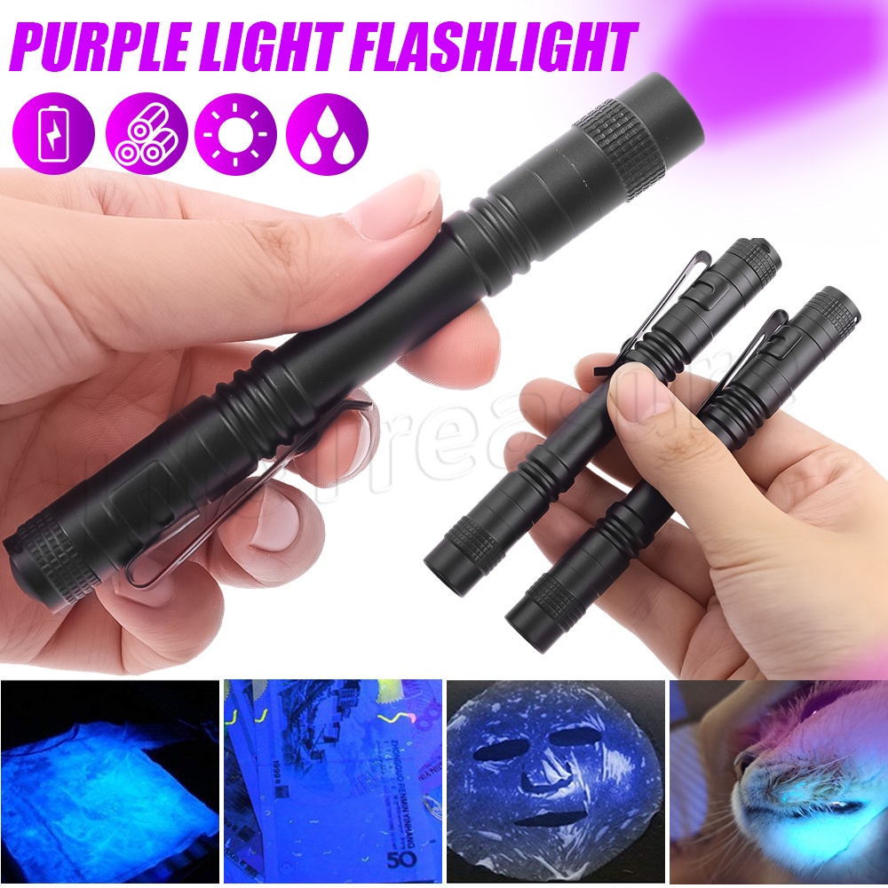 Lanterna Luz Led Negra Ultra Violeta Uv Detecta Nota Urina Gato