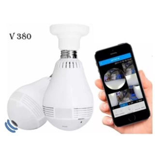 Câmera Ip Segurança Lâmpada Vr 380 Panorâmica Wifi MingStore