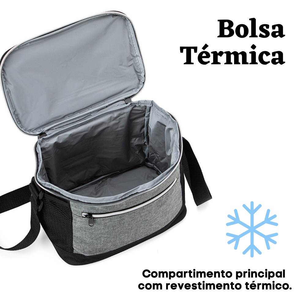 Bolsa Térmica 10 Litros - Férias - Viagem - Lanche - Praia ...