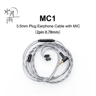 MoonDrop MC1 Atualização Do Cabo Fone De Ouvido 2Pin 0,78mm Com Plugue MIC 3,5mm Para Aria SE Chu ii Laptop PC