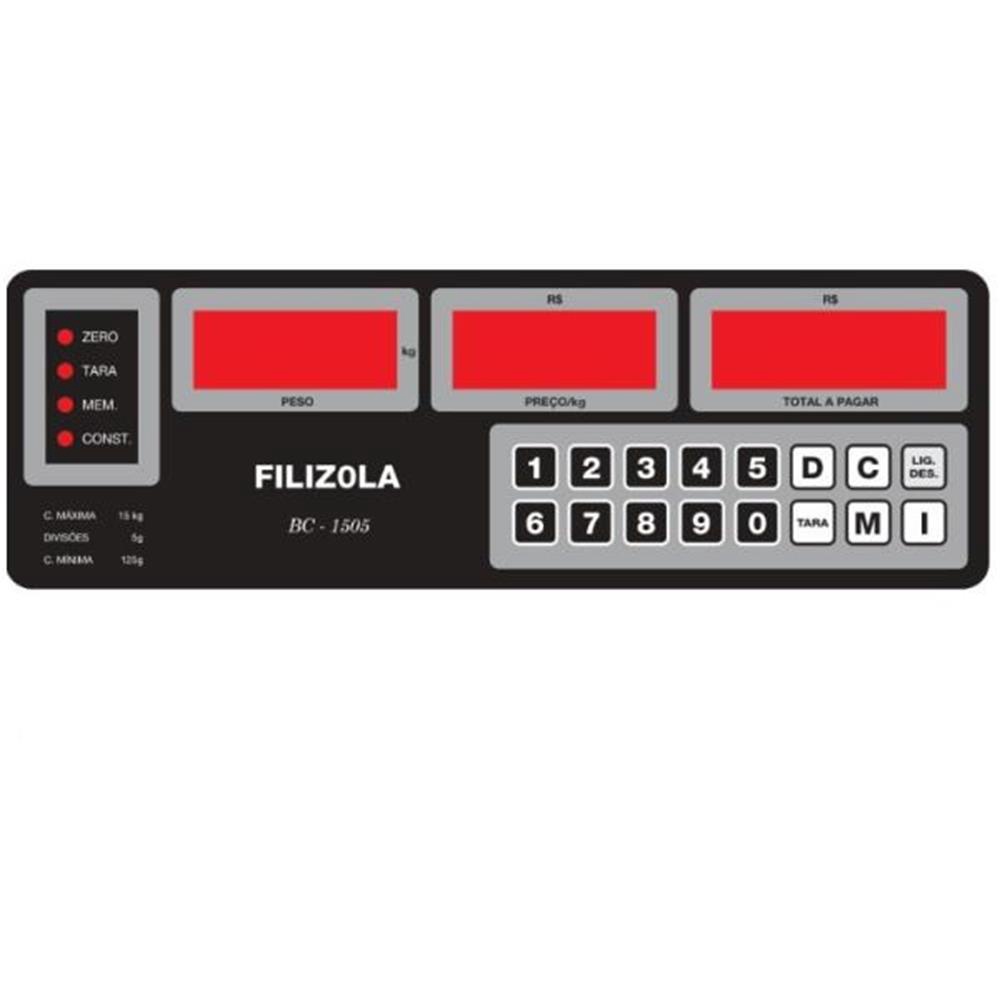 Teclado Balança Filizola Bc 1505 Prata - Cód 912 | Shopee Brasil