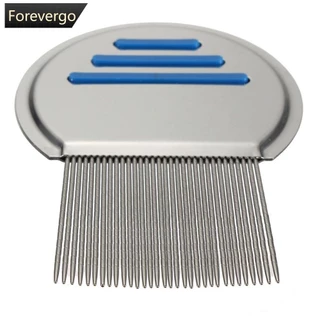 FOREVERGO Stainless Pente De Tratamento De Piolhos De Aço Escova Terminador Sem Nitrogênio Remoção De Pó De Ovo Fino D3R5