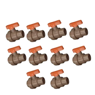 Pacote 10 unid Registro Esfera PVC Soldável União 25mm Fortlev em Oferta na Shopee