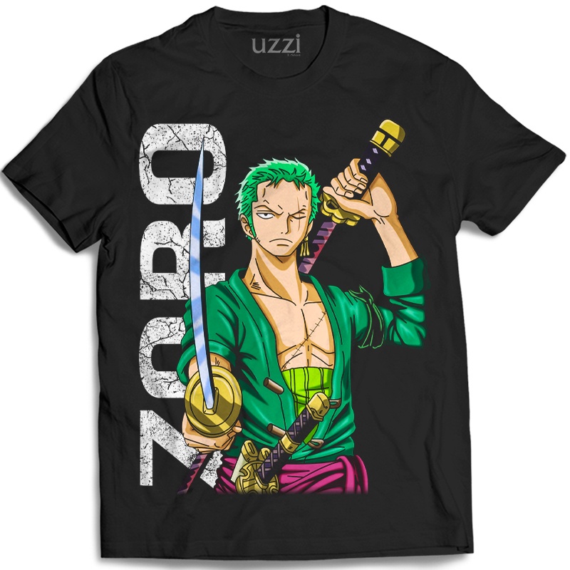 Camiseta Roronoa Zoro Camisa One Piece Luffy Blusa de Anime Premium