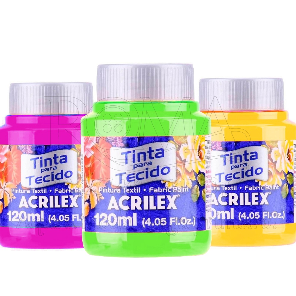 Tinta Para Tecido Acrilex 120Ml | Shopee Brasil