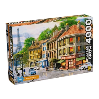 Quebra Cabeça Pintura Ruas de Paris Com 4000 Peças Montar