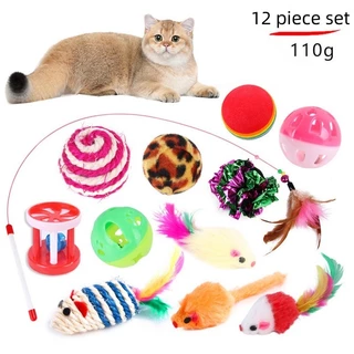 Pet Brinquedo Para Gato set 21 Peças Canal Engraçado Vara De Pelúcia Rato Vários Combinação Brinquedos túnel gato