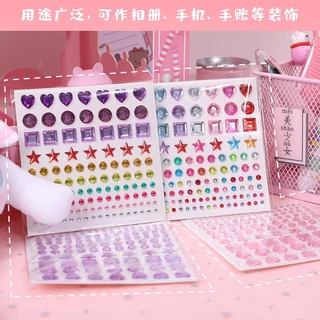 Autocolante Estrela Brilhante Diamante Cristal Criativo De Faça-Você-Mesmo Decoração De Álbum Autocolantes Coloridos De Pintura