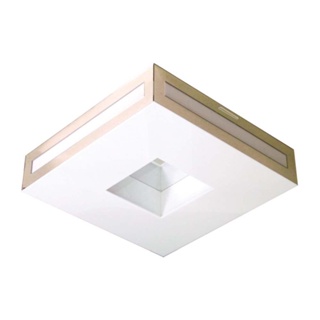 Plafon quadrado para 2 lâmpadas E27 Asturias 26x26cm Espelho branco Tualux