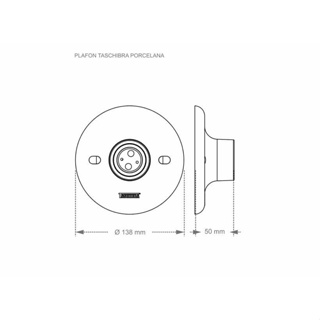 Plafon Taschibra E27 14x14cm para 1 lâmpada branco
