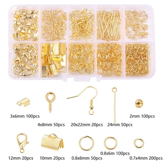 10 Grade Joias Acessórios Set Fio de Cobre Open Jump Rings Brinco Ganchos DIY Set Joias Fazendo Suprimentos Joias Ferramenta