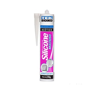 Adesivo de silicone acético multiuso 270g incolor Tekbond