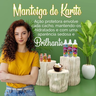 Shampoo, Condicionador e Leave-In Cachos Enrola Que Eu Gosto 300ml - Cachos Definidos Por Muito Mais Tempo