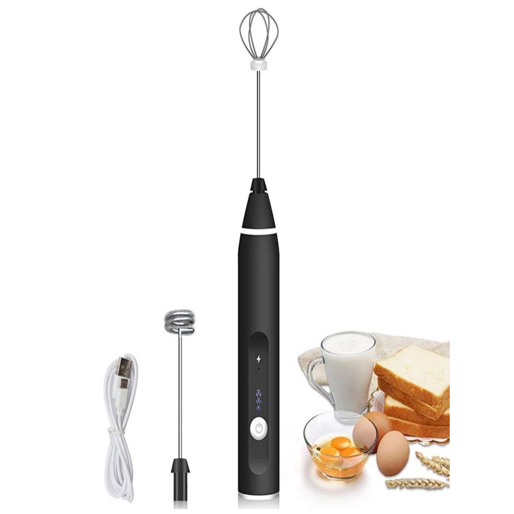 novo:Uma Peça Misturador Mixer Leite, Bebidas E Ovos Portátil Elétrico 2 refil