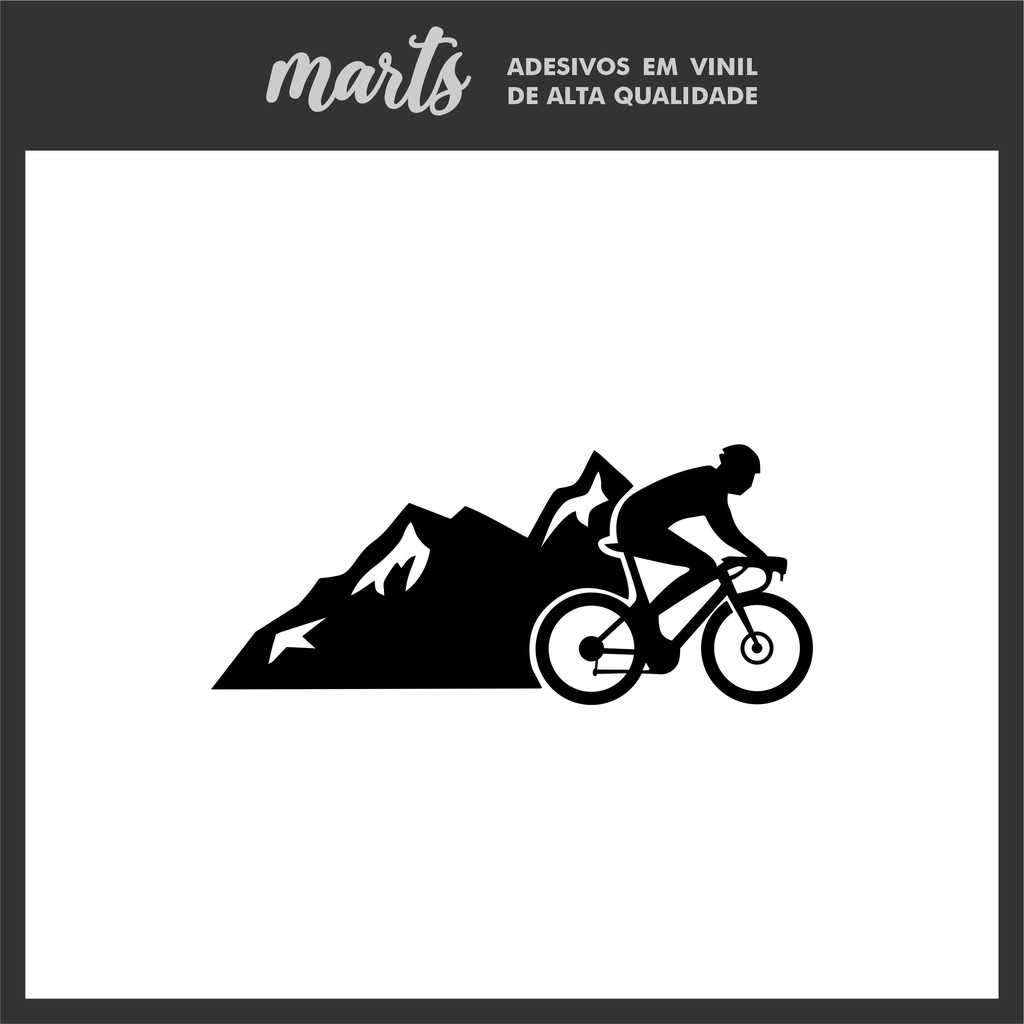 Adesivo Ciclista Bike Mountain Trilha Speed Carro Moto