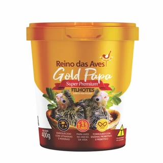 Papa Para Filhotes Gold Papa Pote 400g - Reino Das Aves