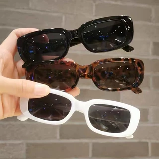 Rectângulo Unisexo Gradiente UV Bloqueio De Óculos De Sol Coreano Ladies Rectangle Moldura Retro