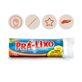 Rolo Saco Lixo Casa Resistente 100L Pra Lixo Bombril