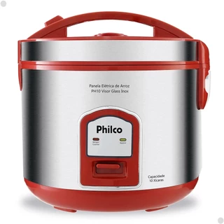 Panela De Arroz PH10V 10X Vermelha Inox Philco - 127v