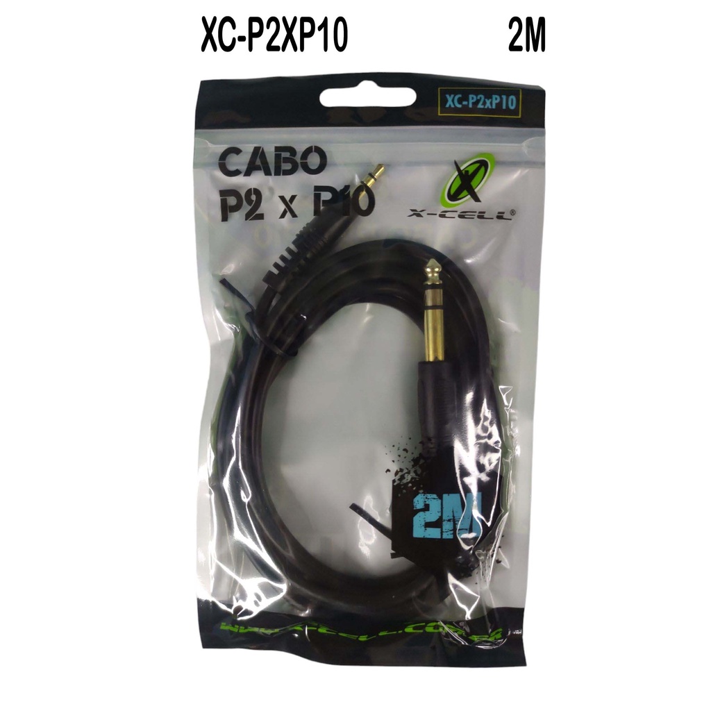 Cabo Audio Auxiliar P Stereo X P Mono Metros X Cell Shopee Brasil