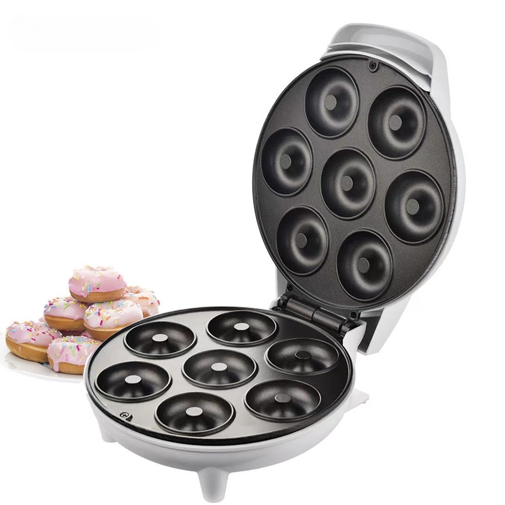 Mini Grelhador Elétrico Donut Maker 7-hole 1200W Máquina De Pão Portátil Antiaderente Para Cozinha Uso Doméstico Ue/Eua