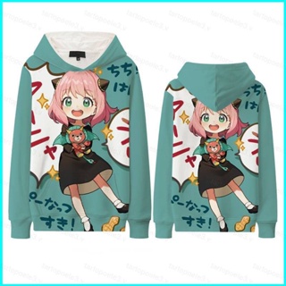 Anya e Bond Forger com capuz estampado feminino, pulôver anime