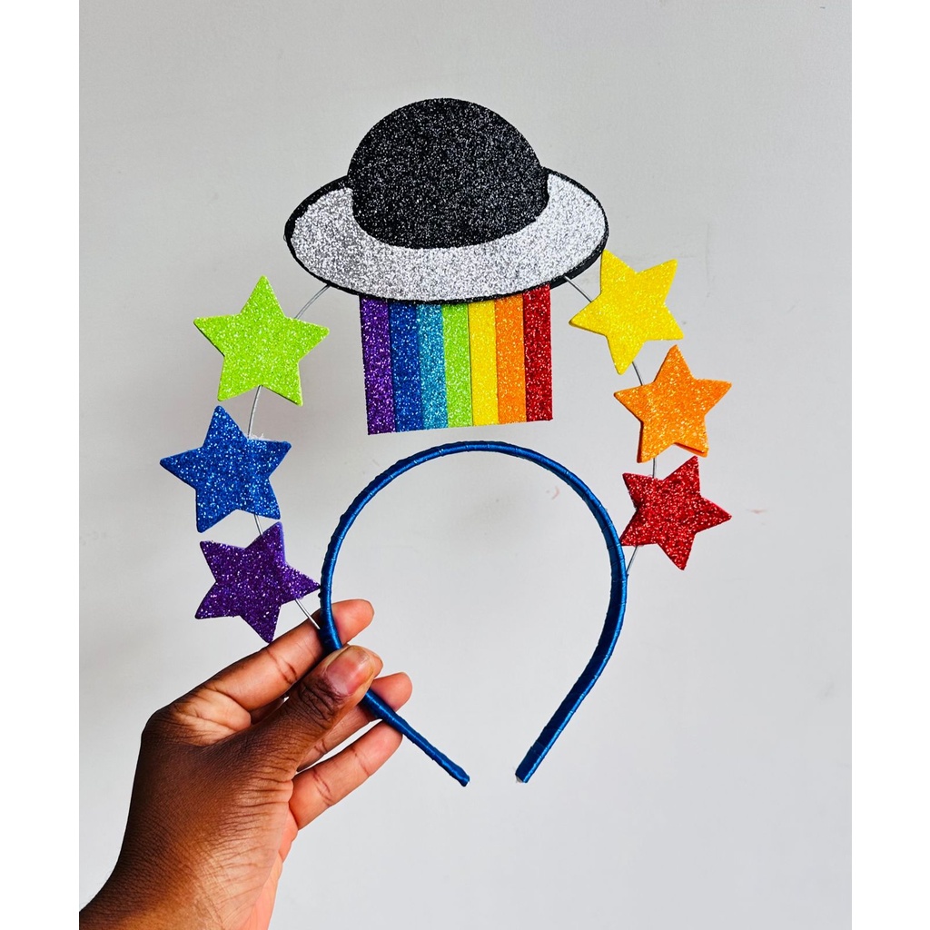 Arco Tiara Nave Espacial com estrelas Pride - Carnaval