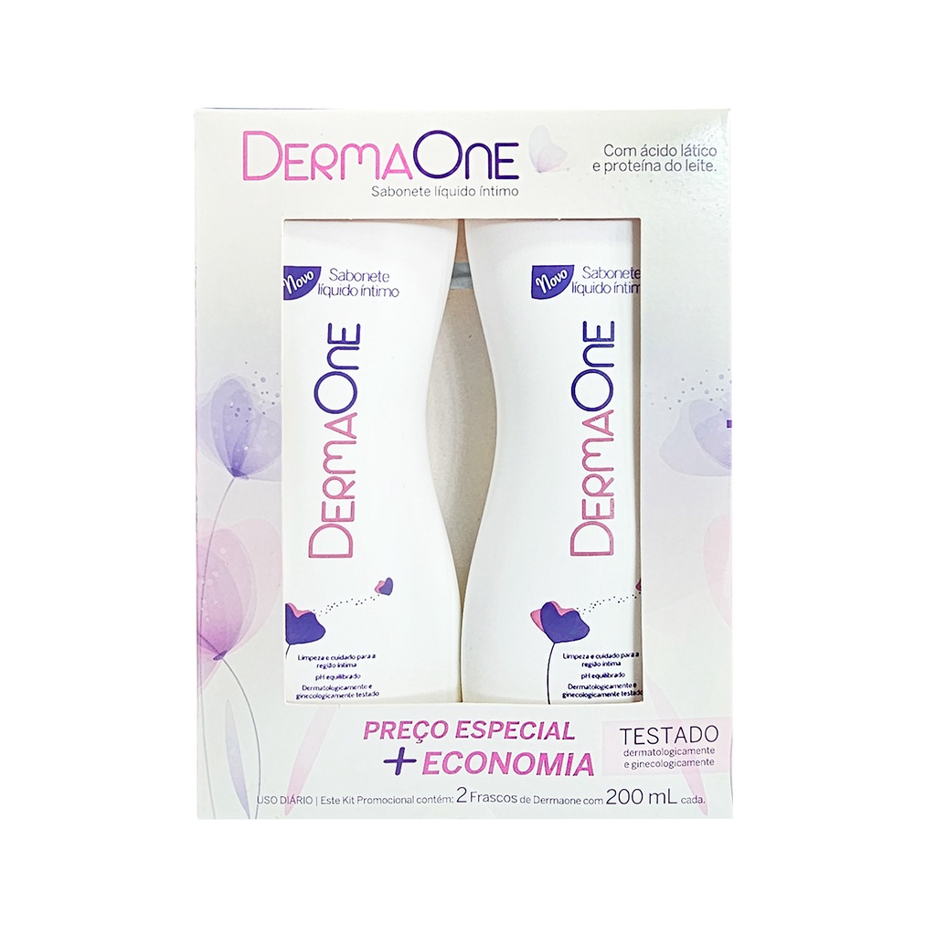 KIT DERMAONE SABONETE INTIMO TRAD 2X200 ML - PH EQUILIBRADO | Shopee Brasil