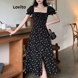 Lovito Vestido Floral Casual Elegante Para Mulheres LNE42181