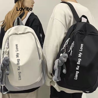 Lovito Mochila Esportiva Básica Com Zíper Em Tecido De Nylon Para Mulheres LFA11111