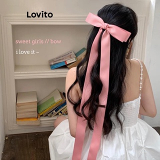 Lovito Grampos De Cabelo Românticos Com Laço De Borboleta Francês Extra Longribbon Rbbon Para Mulheres LFA11415
