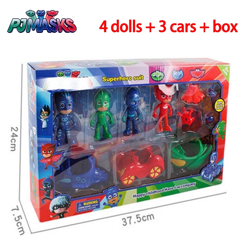 9 Peças/Conjunto PJ Máscaras Pijamas Pequenos Heróis Kids Toy Set Figura Catboy Gekko Owlette Embalagem Original Presente De Feriado De Aniversário Infantil