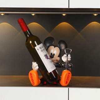 Criativo Mickey Tinto Decoração De Cabine De Vinho Lateral Sala De Estar Moderna Luxo Oblíquo Bandeja
