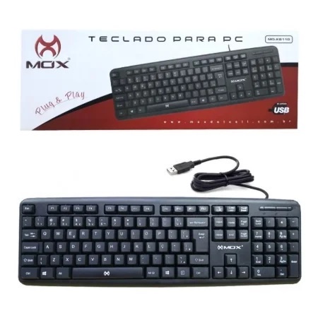 Teclado Para PC ou Notebook Com Fio Conexão USB MO-KB110 MOX