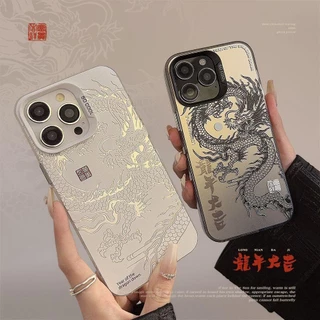 Caixa De Telefone Para Realme C53 C15 C12 C25 C21Y C25Y C35y C55 C33 C11 2021 C20 C21 8i 9i 5G Capa Dura Acrílica Laser Matte Moda 3D Dragão Feroz Ano Novo