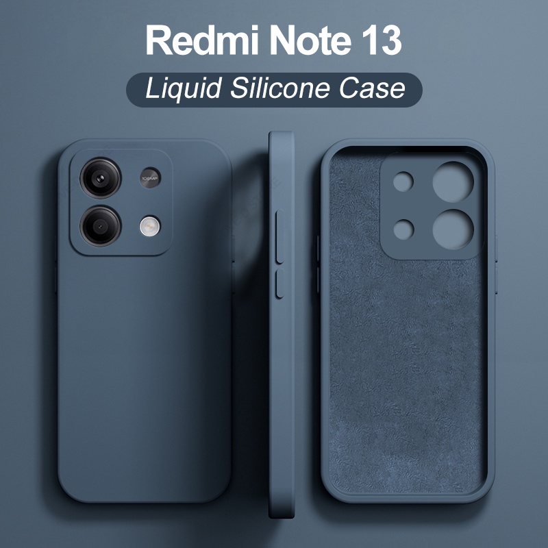 Redmi Note 13 Pro Plus Capa Quadrada De Silicone Líquido Para Xiaomi Note13 Note13Pro Telefone