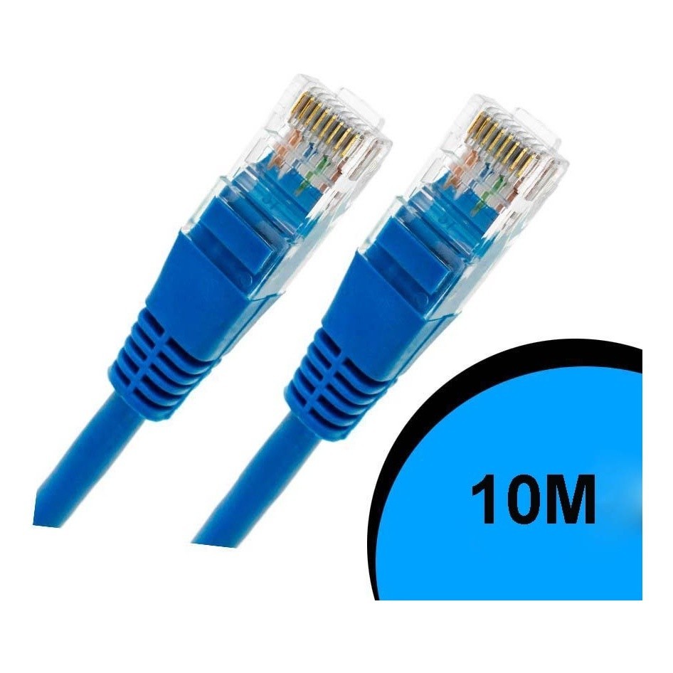 Cabo de Rede Rj45 10 Metros RJ45 Montado Internet Lan | Shopee Brasil