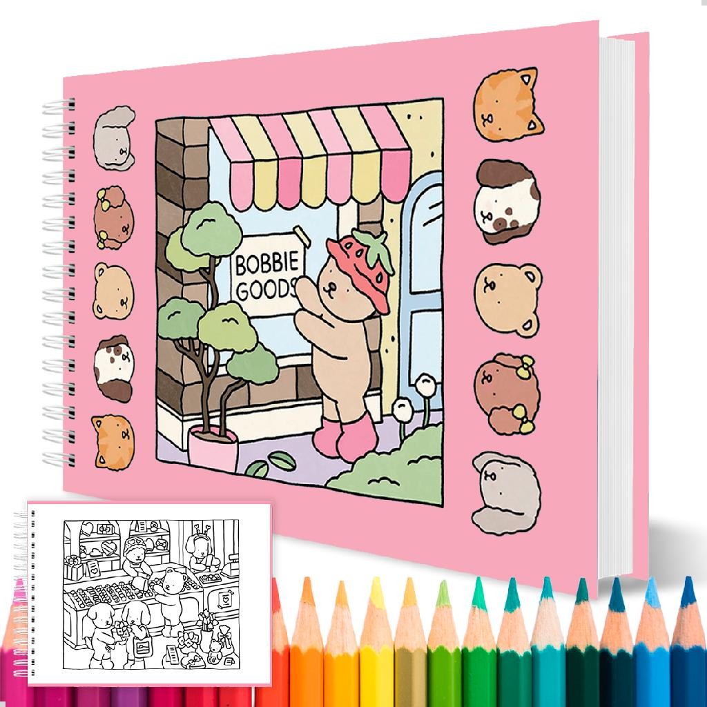 Livro Para Pintura Bobbie Goods Colorir Adultos Criança Arte | Shopee ...