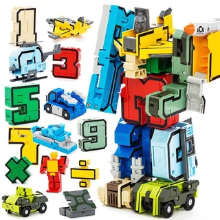 10 Pcs Conjunto Completo Número Do De Brinquedos Robô De Bricolage De Montagem Kids Toys Combinado Carro De Brinquedo