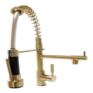 Torneira Cozinha Gourmet Monocomando 50 Cm Spray Extensor :) Dourado