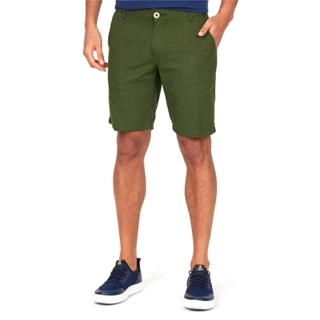 Bermuda Masculina Viscolinho Bolso Faca Polo Wear Verde Escuro